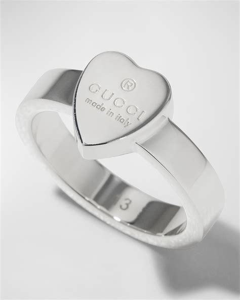 heart ring with gucci trademark gold|gucci heart and cross ring.